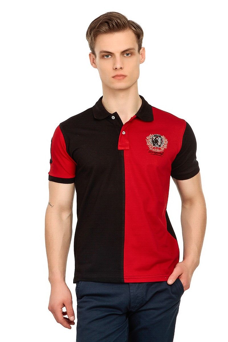 GPC POLO T-shirt uomo - Nero/Rosso 21156890
