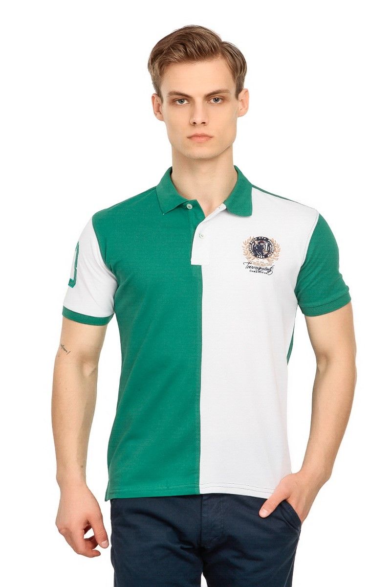 GPC POLO Pánske tričko - biele / zelené 21156895