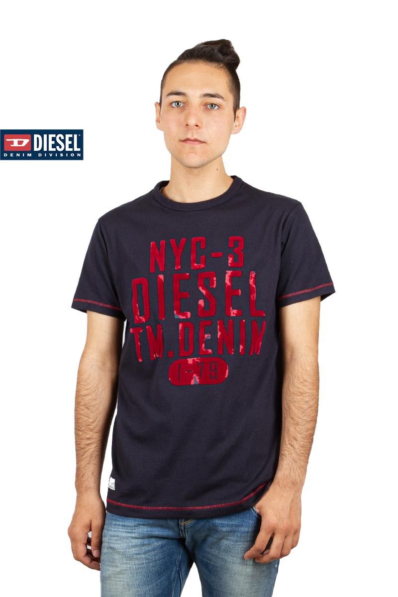 Diesel Men's T-Shirt - Navy Blue #202022