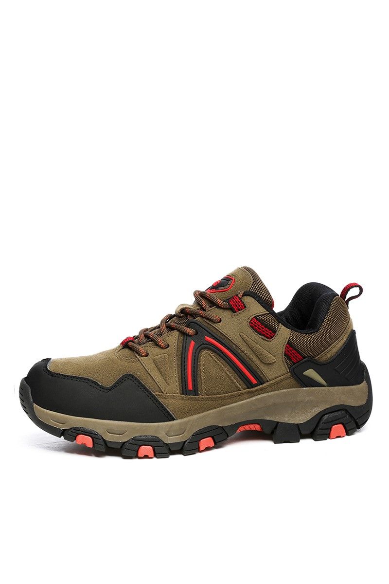 Men's Hiking Shoes - Brown, Red #202222