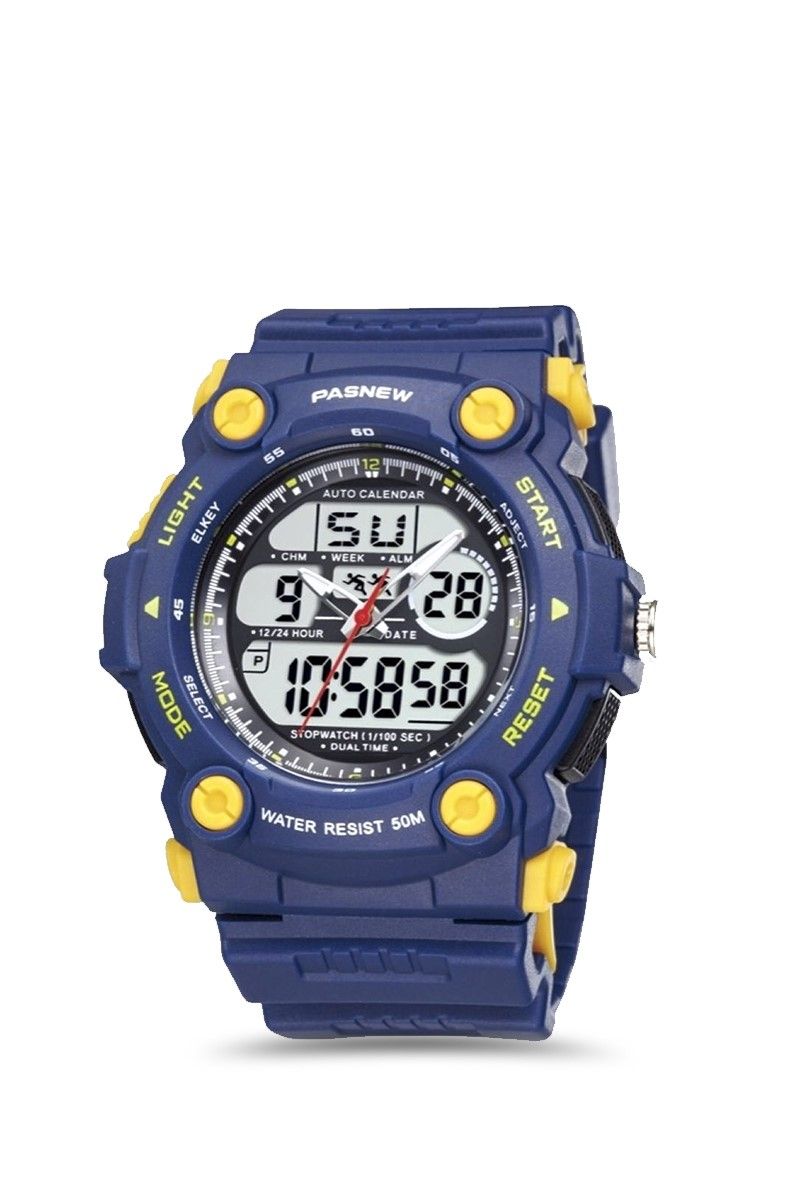 Pasnew Men's Watch - Blue, Yellow #PSE-367A