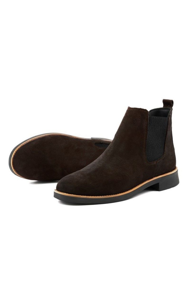 Men's Suede Look Chelsea Boots - Dark Brown #988259