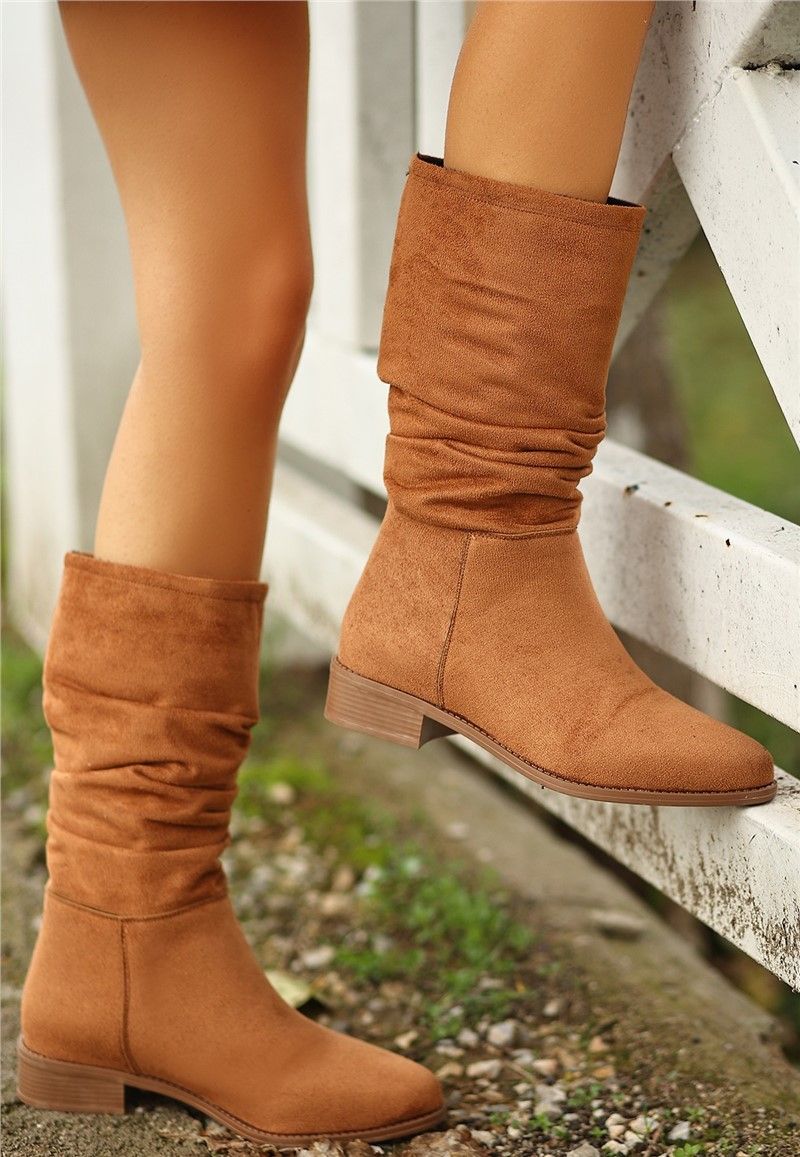 Women's Suede Boots - Taba #366693