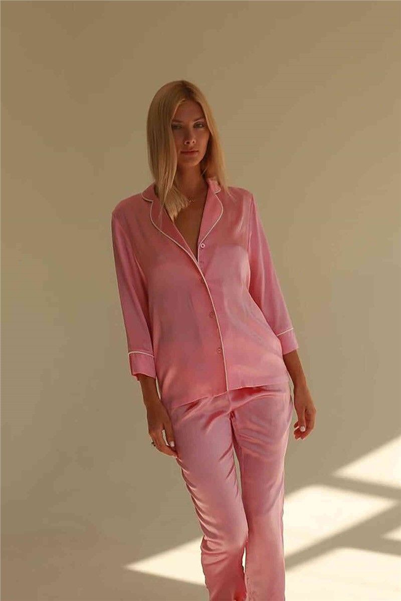 Ženska satenska pidžama - Pink # 310393