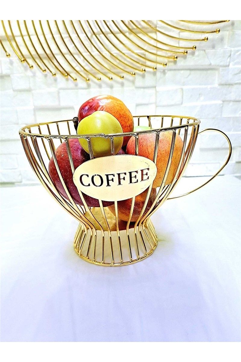 Zdjela za voće u obliku šalice za kavu - Zlatna 365766