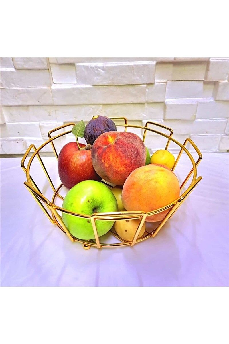 Metal fruit bowl - Golden #365767