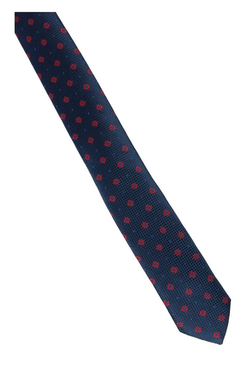Men's Patterned Tie - Dark Blue #321537