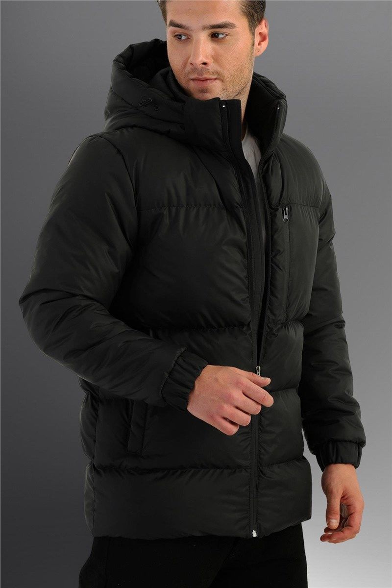 DDM-4 Men's Waterproof and Windproof Jacket with Detachable Hood - Black #408227