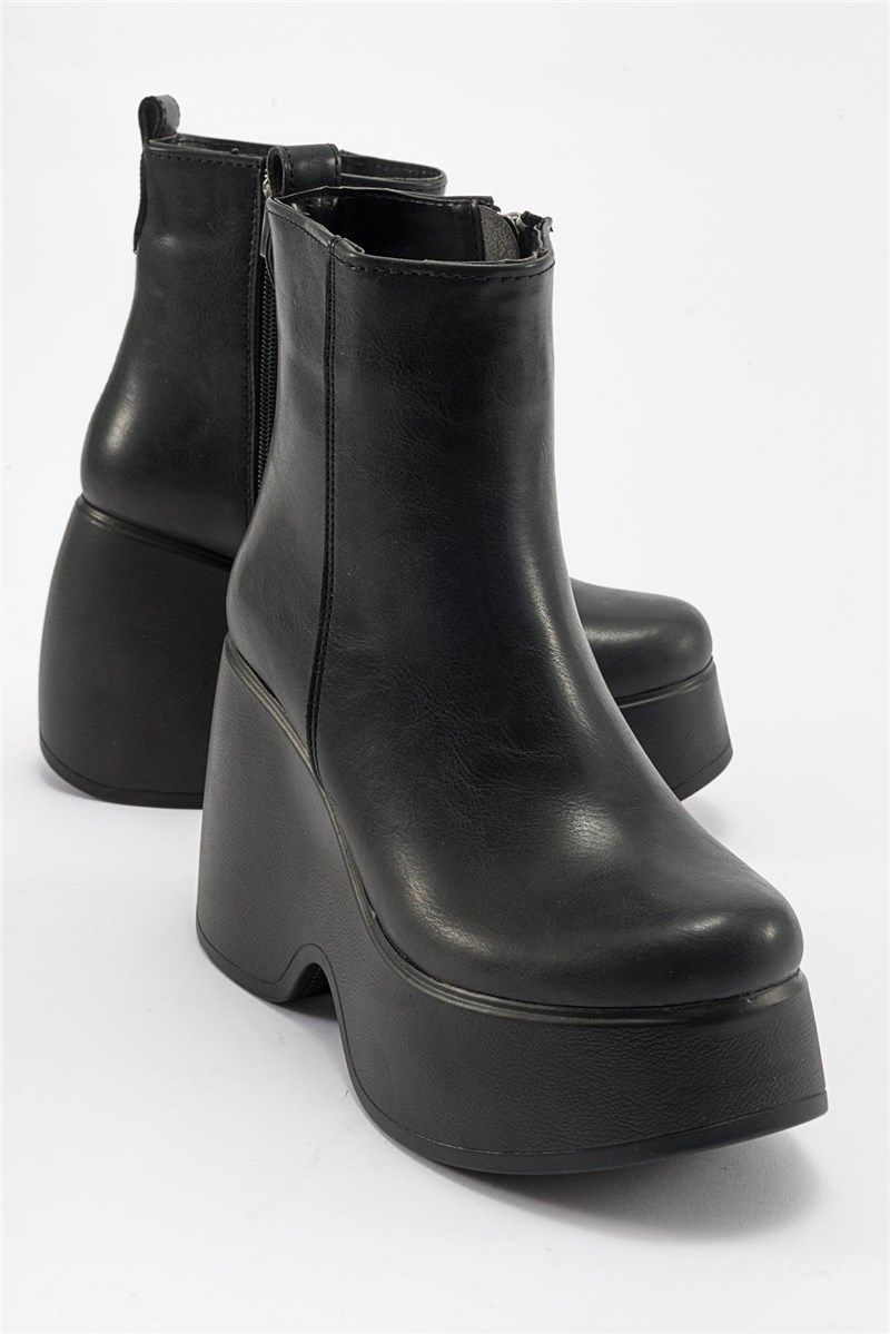 Women's Platform Boots - Black #410843