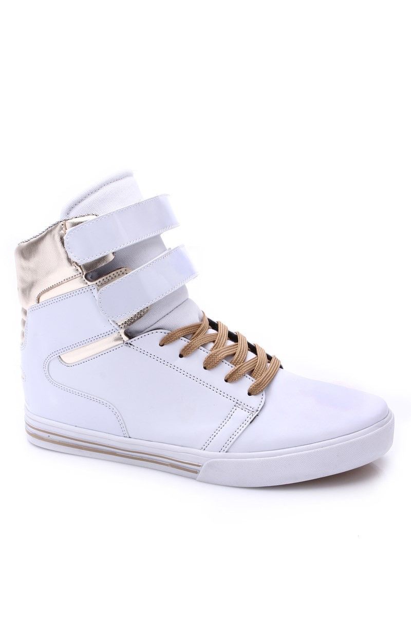 Men's High Top Shoes - White #356985