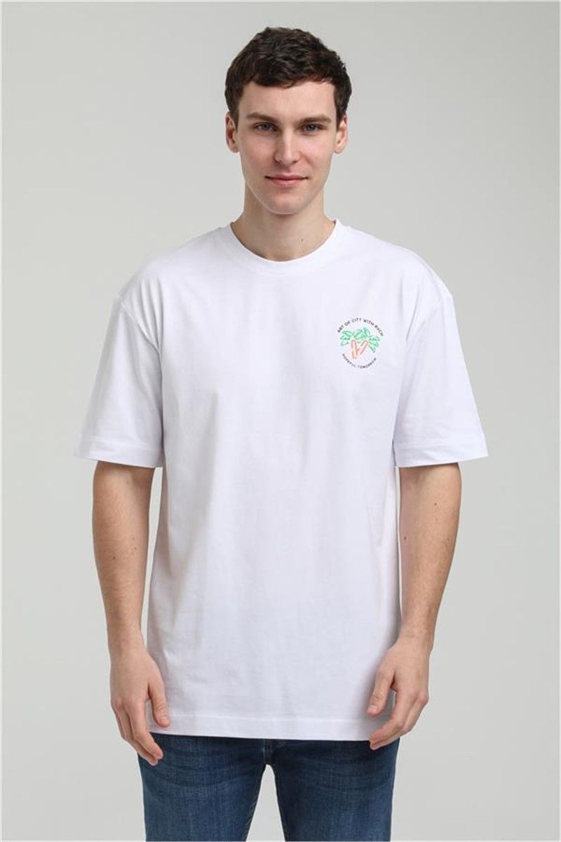 Men's Oversize T-Shirt 23SSM20336 - White #371355