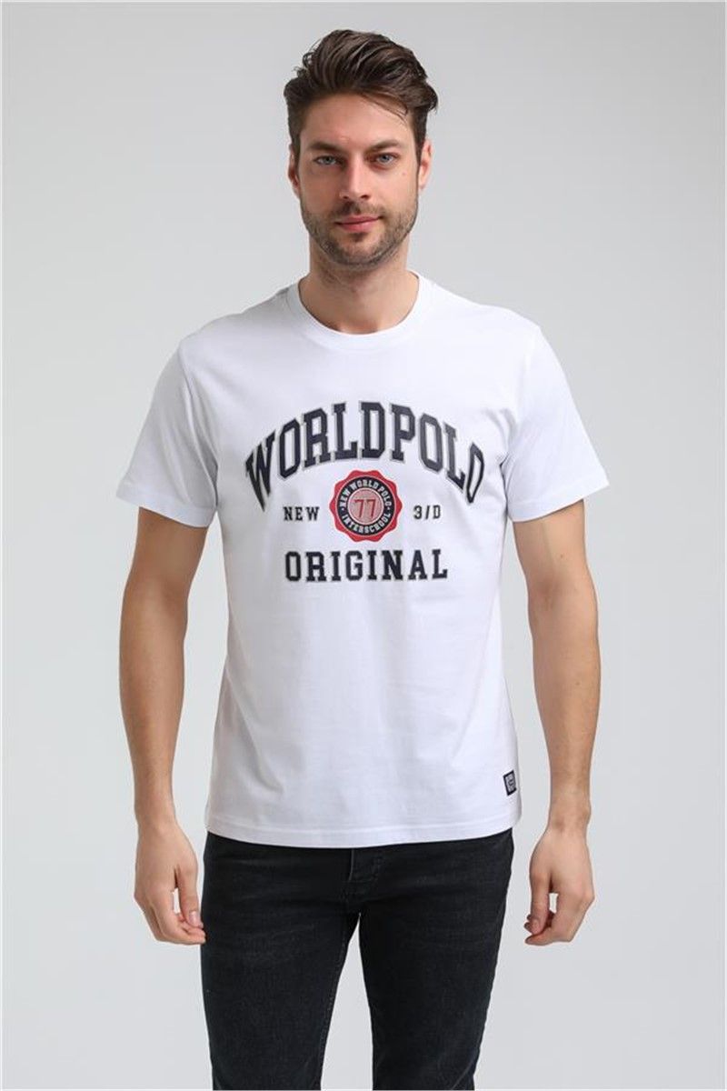 New World Polo Girocollo Bianco Regular Custom T-Shirt 23SSM20306 #371473
