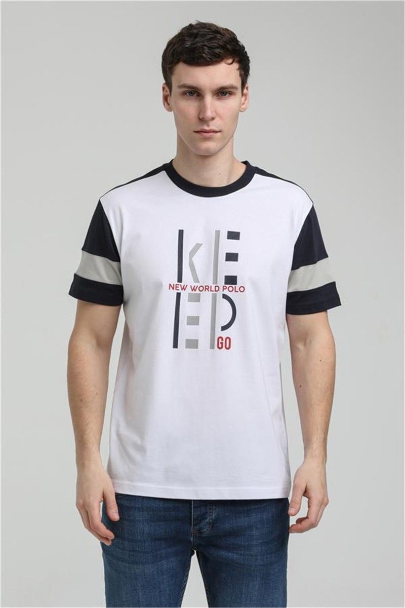 Men's Slim Fit T-Shirt 23SSM20323 - White #371378