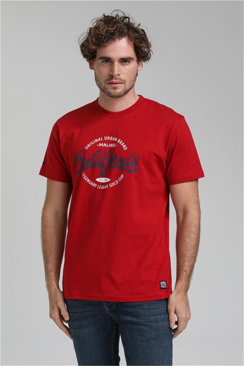 Men's Slim Fit T-Shirt 23SSM20291 - Dark Red #371553