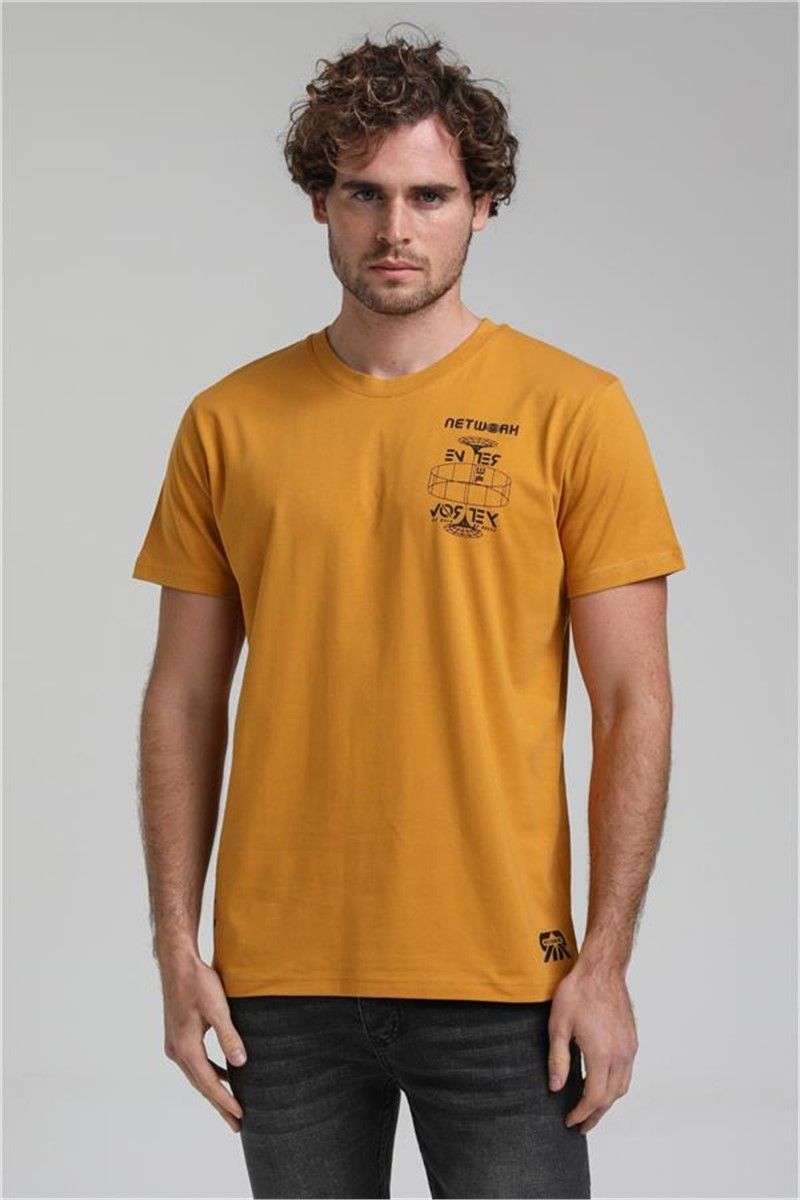 Men's Slim Fit T-shirt 23SSM20299 - Mustard Color #371506