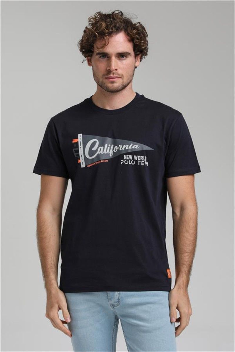 T-shirt da uomo Regular Fit 23SSM20300 - Blu scuro #371503