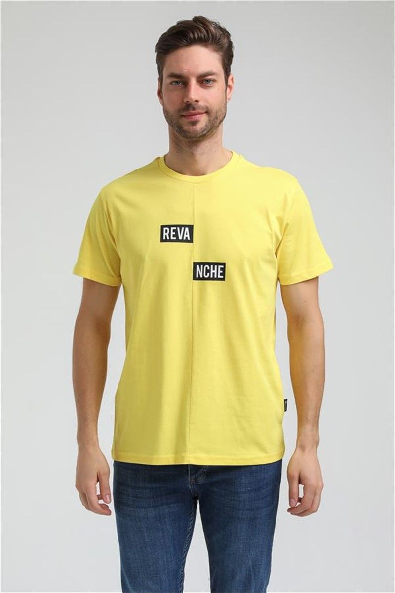 Slim Fit férfi póló 23SSM20289 - sárga #371567