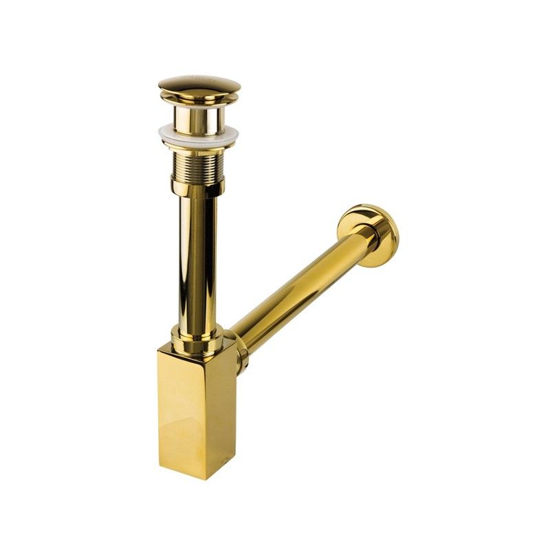 Newarc Corner Sink Trap with Overflow - Gold #336972