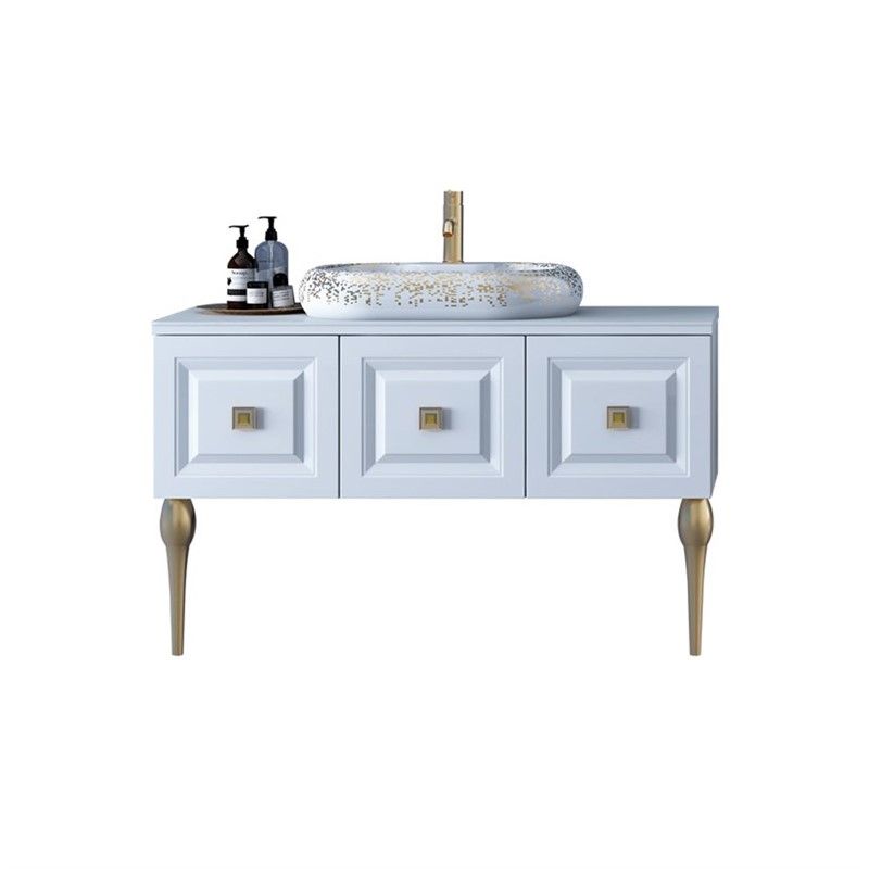 Nplus Century Gold Bathroom Base Cabinet 120cm - White #338700