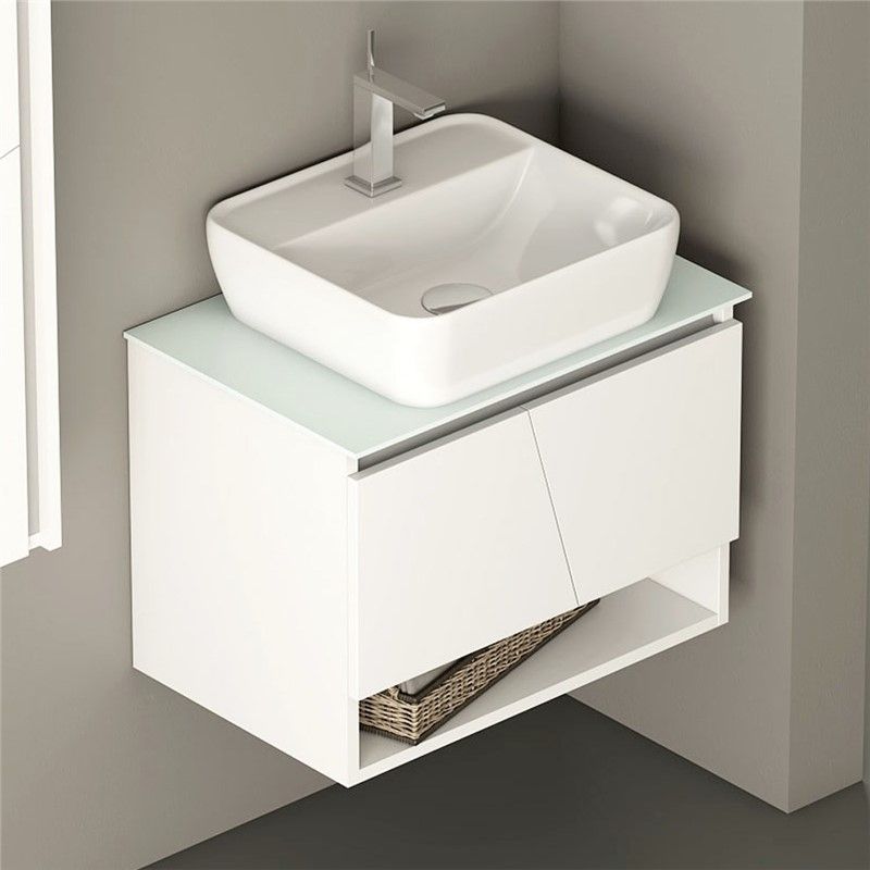 Nplus Matrix Base Cabinet with Sink 65cm - White #340896