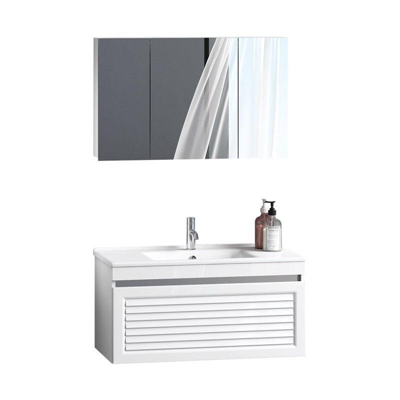 Nplus Megane Bathroom Cabinet 100cm - White #337576