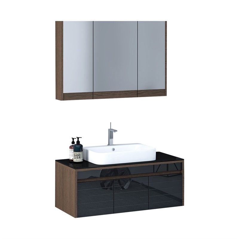 NPlus Nexia Bathroom Cabinet 100cm - Black #336011