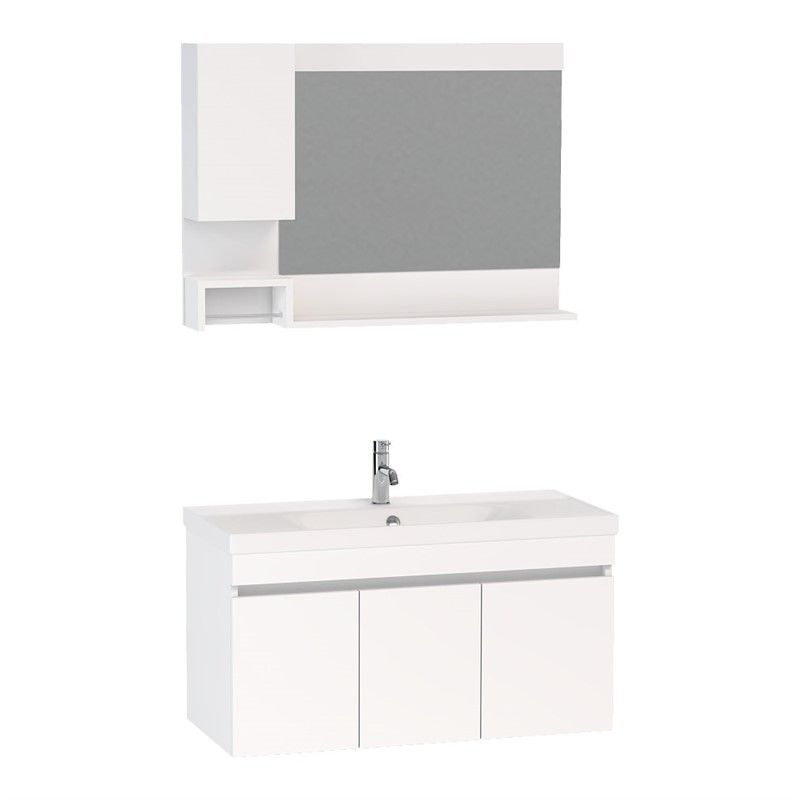 Plus Storm Bathroom Cabinet 100cm - White #336020