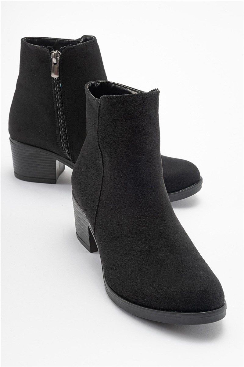 Women's Suede Boots - Black #410780