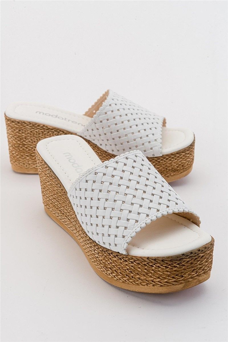 Women's Full Sole Slippers - White #381893