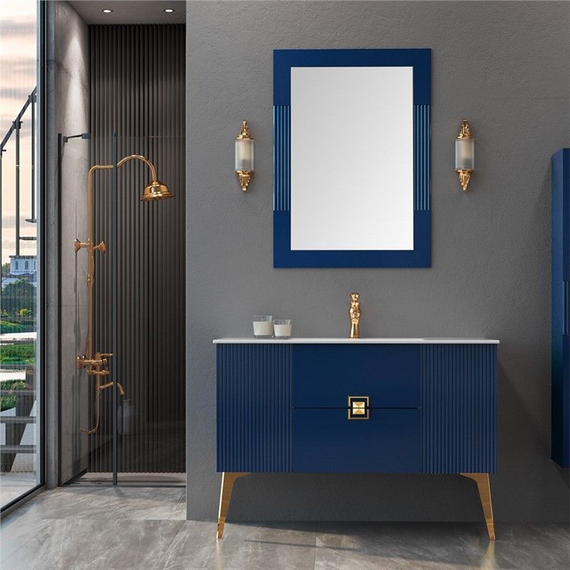 Orka Adria Bathroom cabinet 120 cm - Dark blue mat #341649