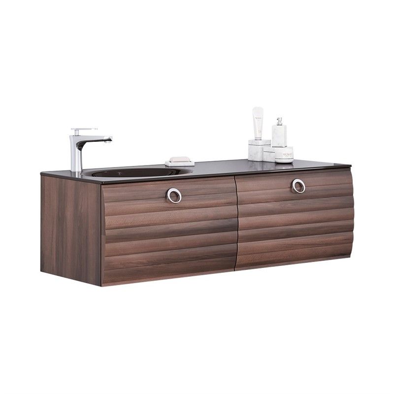 Orka Anzer Base bathroom cabinet 120 cm - Natural Walnut #339833