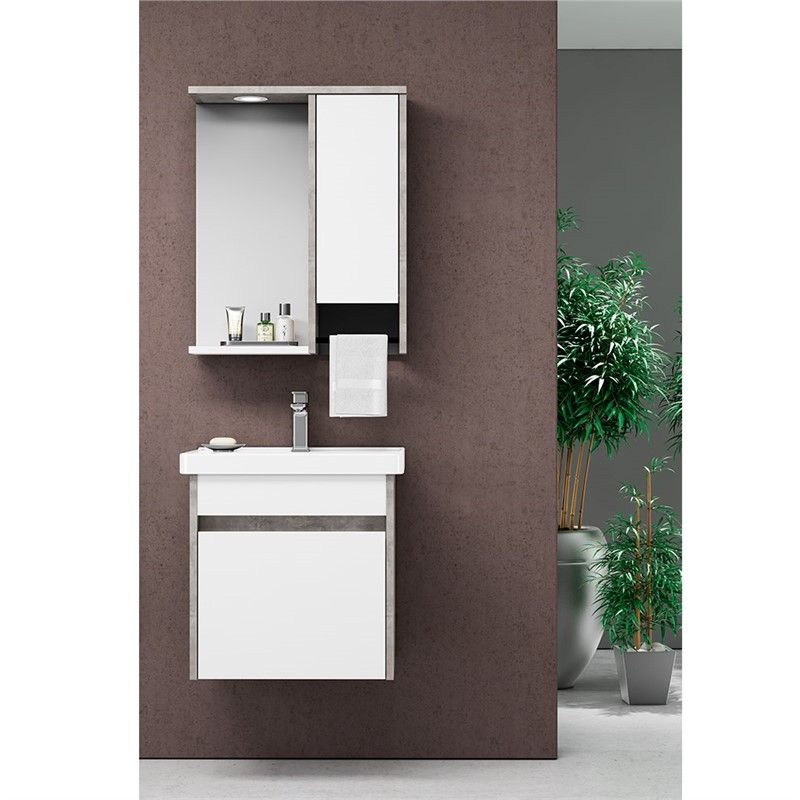 Orka Aydos Bathroom Cabinet 55 cm - Silver #339269