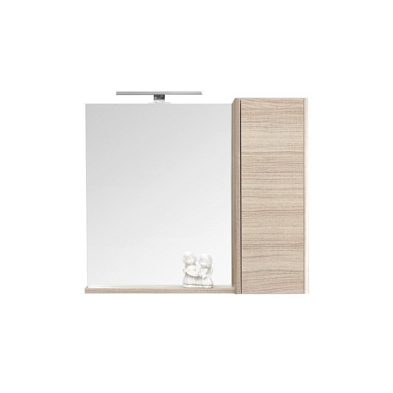 Orka Düden Cabinet with mirror 78 cm - Light Oak #339862
