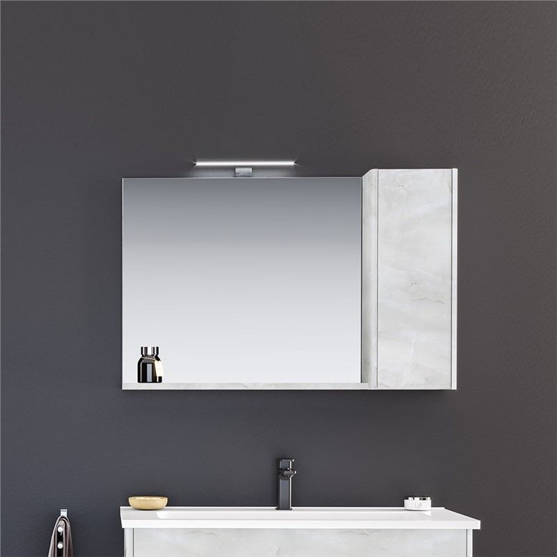 Orka Düden Stone Mirror with cabinet 100cm - #341598