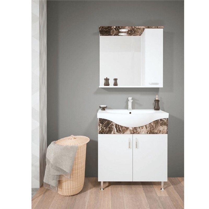 Orka Duru Bathroom Cabinet 80cm - White #339272