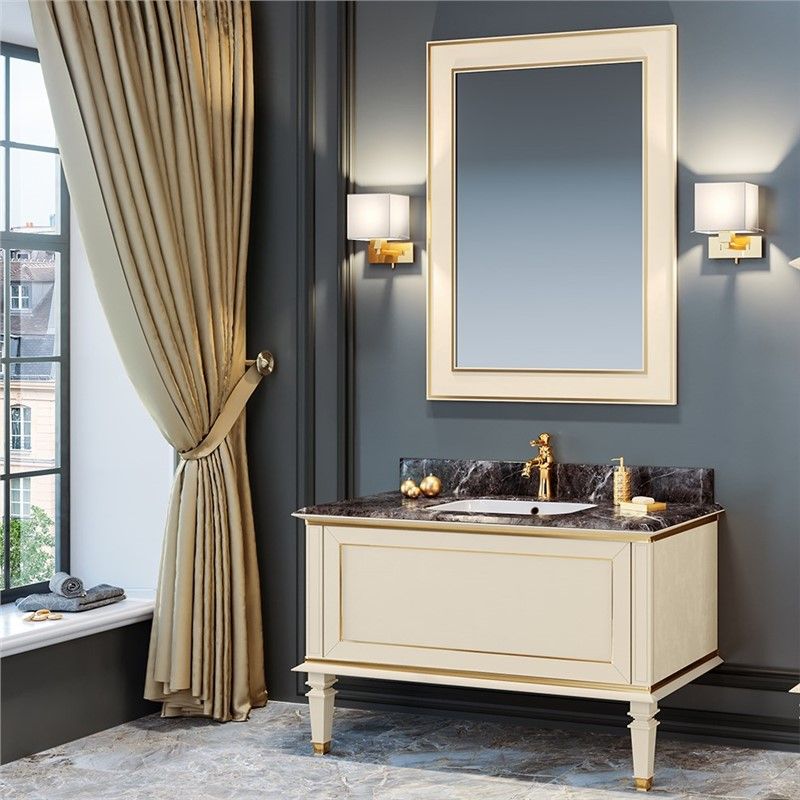 Orka Glory Bathroom Cabinet 120 cm - Matte Cream #341675