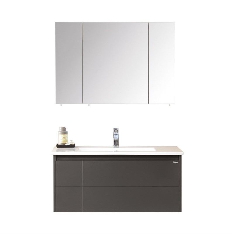 Orka Likya Bathroom cabinet 100 cm - Anthracite #337887