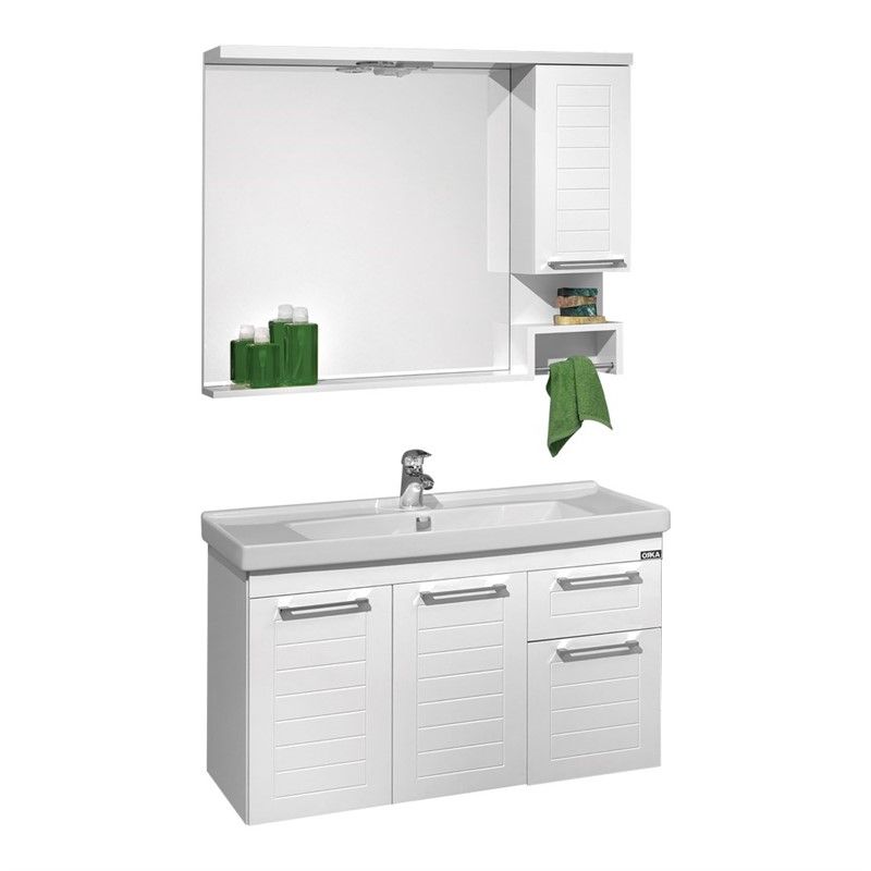 Orka Perge Bathroom set 100 cm - White #336621