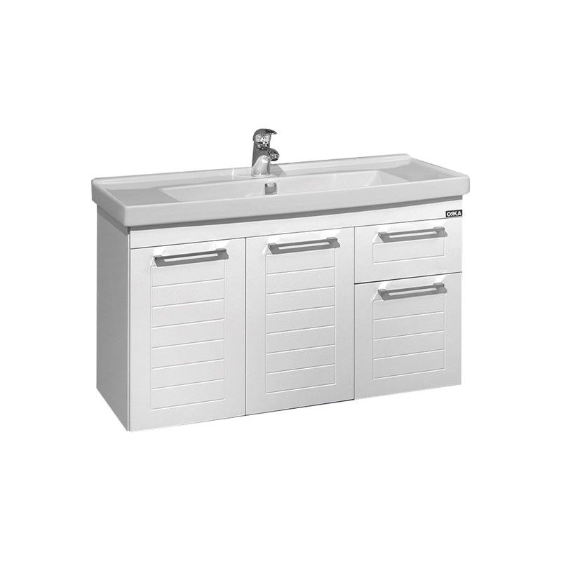 Orka Perge Base cabinet with sink 100 cm - White #339906