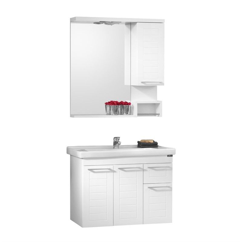 Orka Perge Bathroom Cabinet 85 cm - White #336622