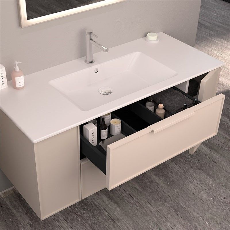 Orka Solid Bathroom Base Cabinet 120cm - Matte Cashmere #344365