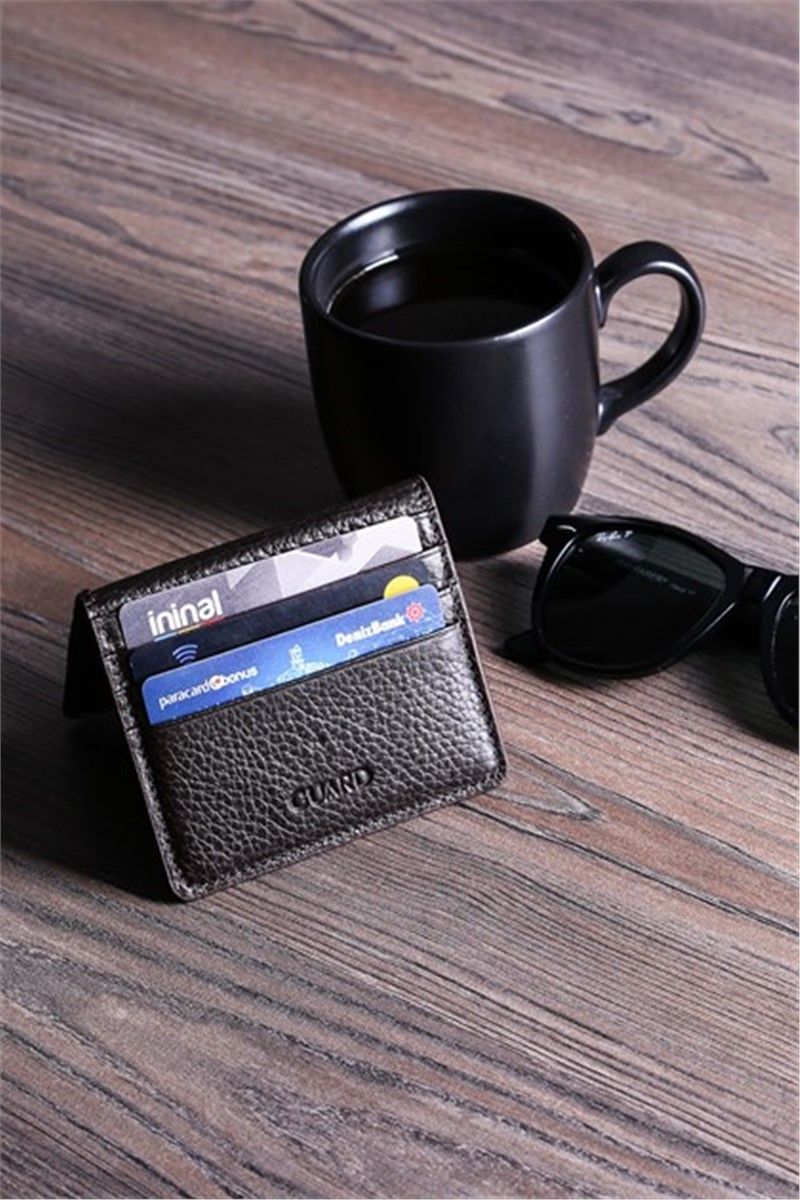 Leather card holder - GRD11 - Brown #306227