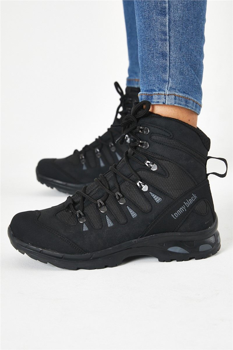 Tonny Black Unisex Hiking Boots - Black #308025
