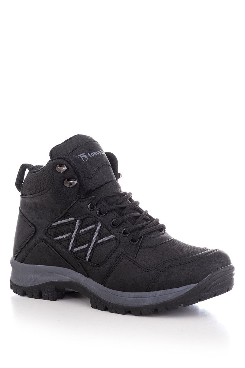 Tonny Black Unisex Hiking Boots - Black #273585