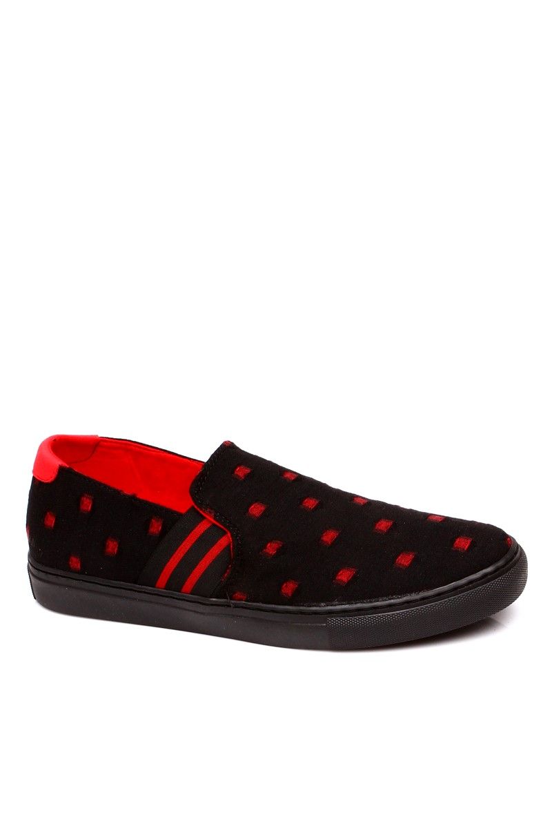 Men's Casual Shoes - Red, Black #422