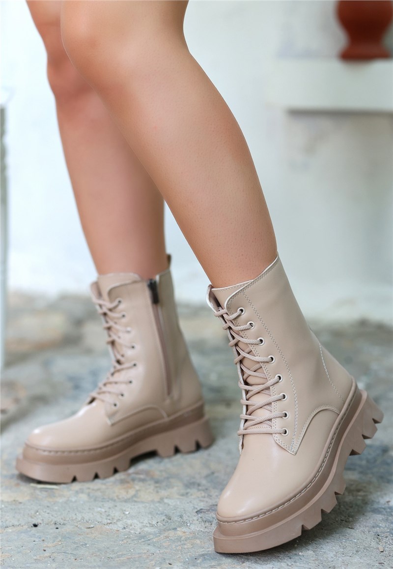 Női bakancs - bézs #407989