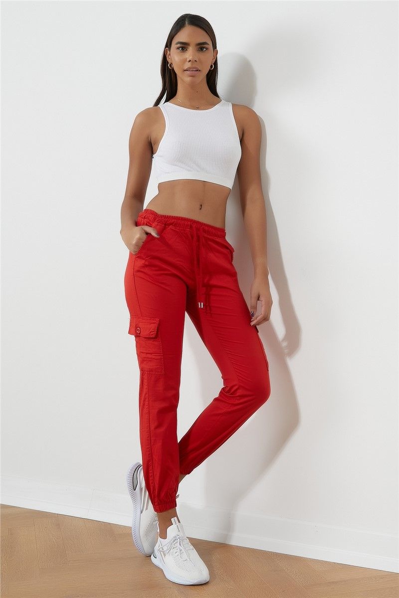 Tonny Black Women's Trousers - Red #306382