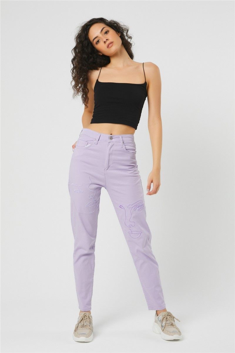 Tonny Black Women's Trousers - Purple #308056