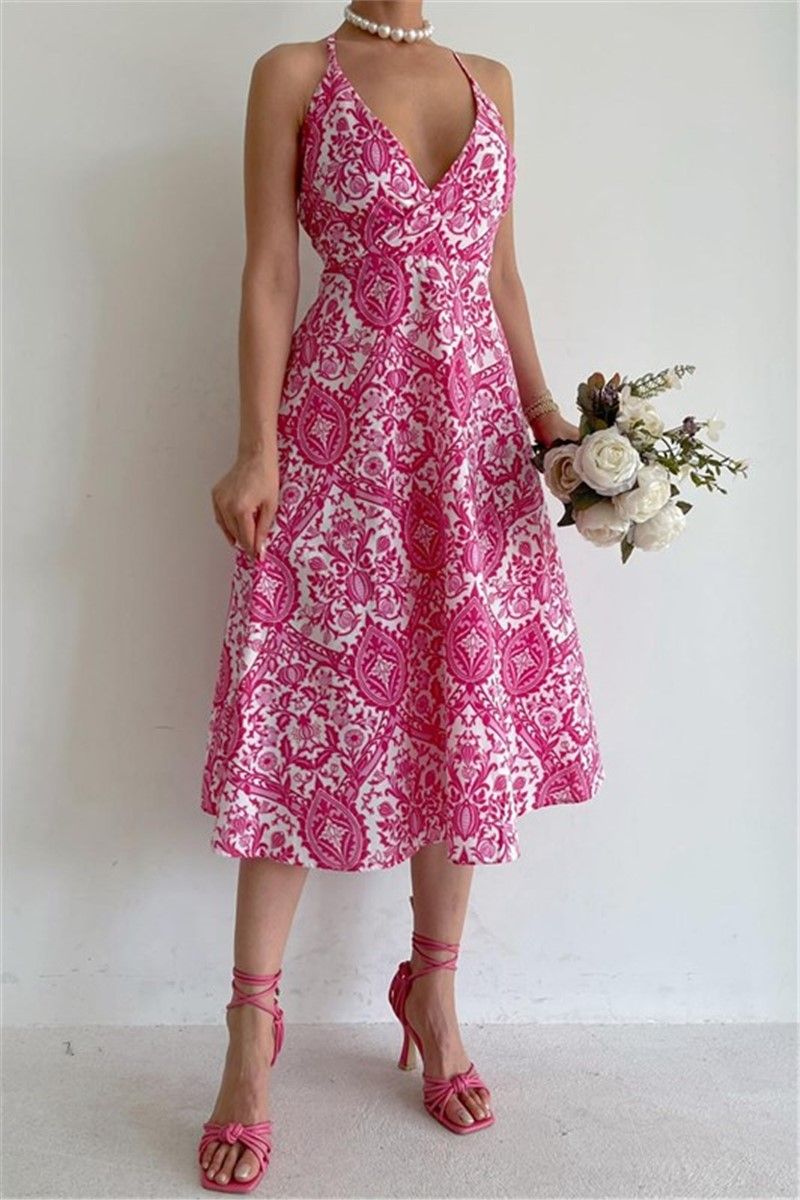 Women's dress with pattern MG1537 - Pink #333103