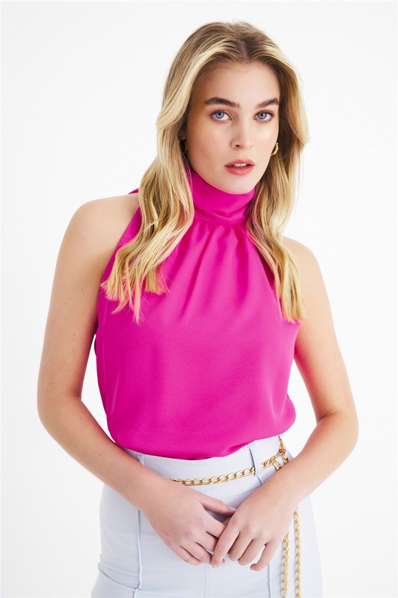 Women's sleeveless top - Bright pink #329559